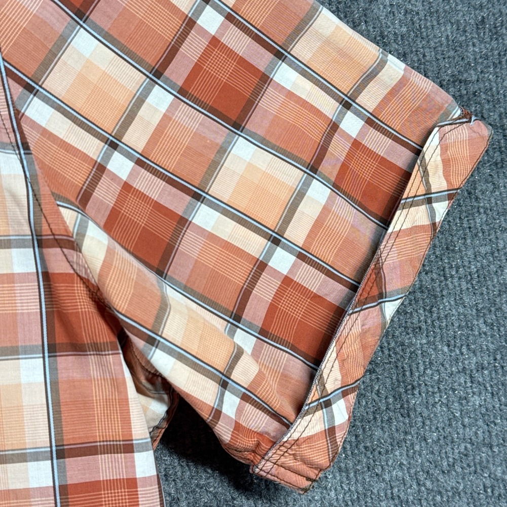 7Diamonds Shirt Mens Extra Large Western Double Pearl Snap Plaid 100% Cotton - Picture 3 of 11